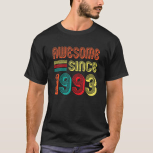 Awesome Since 1993 Vintage 29th Birthday Retro 29 T-Shirt
