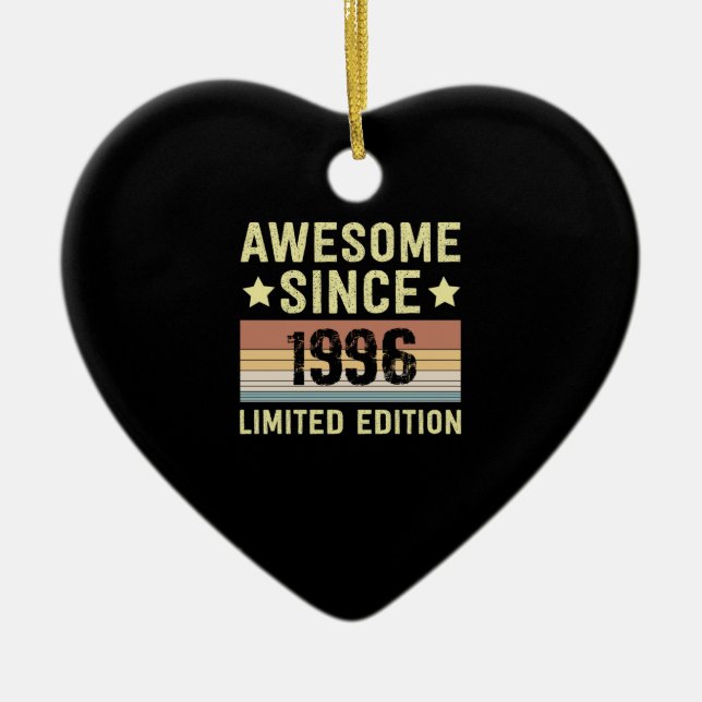 Awesome Since 1996 Birthday Ceramic Ornament (Front)