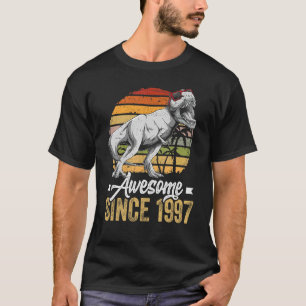 Awesome Since 1997 25 Years Old 25th Birthday Trex T-Shirt