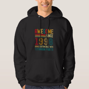 Awesome Since 1998 Vintage 26th Birthday Men Titan Hoodie