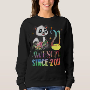 Awesome Since 2001 21st Birthday 21 Year Old Panda Sweatshirt