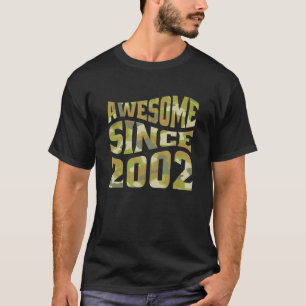 Awesome Since 2002 Camo Camouflage Retro 20th Birt T-Shirt