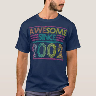 Awesome Since 2002 Funny Colourful 2002 Birthday T-Shirt