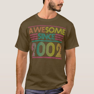 Awesome Since 2002 Funny Colourful 2002 Birthday T-Shirt