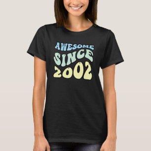 Awesome Since 2002 Vintage Retro Birthday T-Shirt
