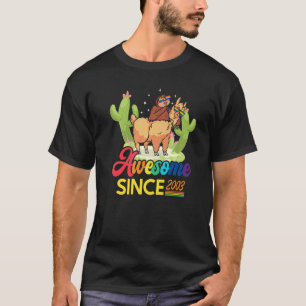 Awesome Since 2003 Birth Year Sheep Anniversary Sl T-Shirt