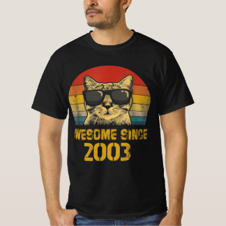 Awesome Since 2003 Birthday Gift Cat Lover 2003 T-Shirt