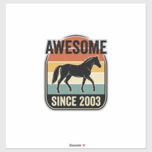 Awesome Since 2003 Vintage Horse Birthday Design