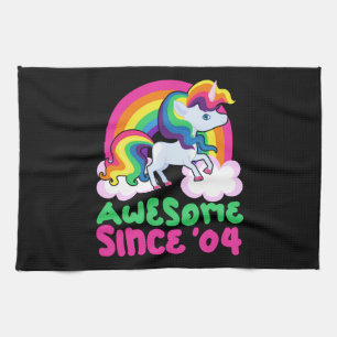 Awesome Since 2004 Unicorn Kitchen Towel
