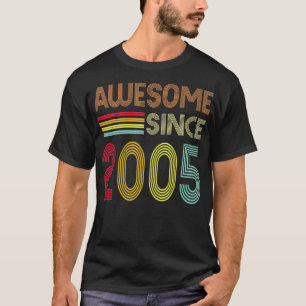 Awesome Since 2005 17th Birthday Retro T-Shirt