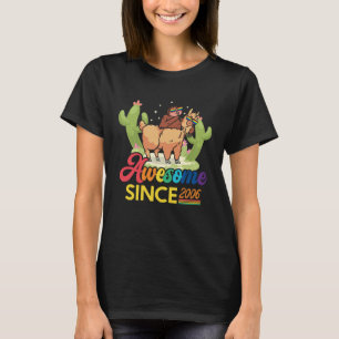 Awesome Since 2006 Birth Year Sheep Anniversary Sl T-Shirt