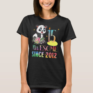 Awesome Since 2007 15th Birthday 15 Year Old Panda T-Shirt