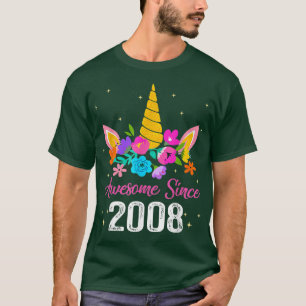 Awesome Since 2008 14th Birthday 14 Year Old Unico T-Shirt