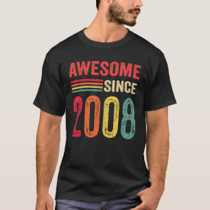Awesome Since 2008 14th Birthday Retro T-Shirt
