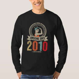 Awesome Since 2010 Vintage 12nd Birthday Party 12 T-Shirt