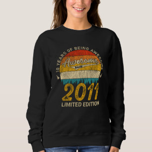 Awesome Since 2011 Limited Edition Birthday Gift Sweatshirt