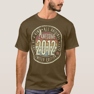 Awesome Since 2012 10th Birthday Born In 2012 Retr T-Shirt