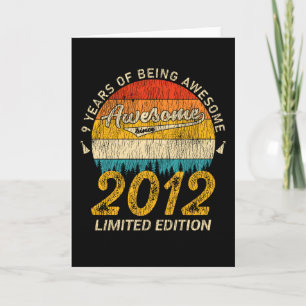 Awesome Since 2012 Limited Edition Birthday Gift Card