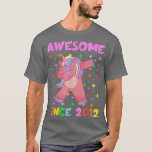 Awesome Since 2012 Unicorn Birthday Shirt 10 Year