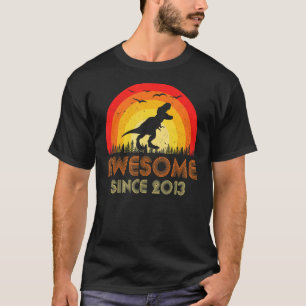 Awesome Since 2013 Retro 9th Birthday Vintage 9 Ye T-Shirt