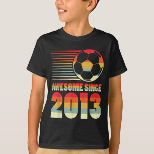 Awesome Since 2013 Soccer Vintage Gifts For Boys T T-Shirt