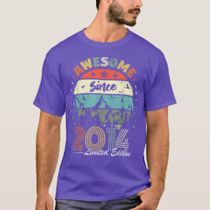 Awesome Since 2014 8th Birthday Boy Girl 8 Years T-Shirt