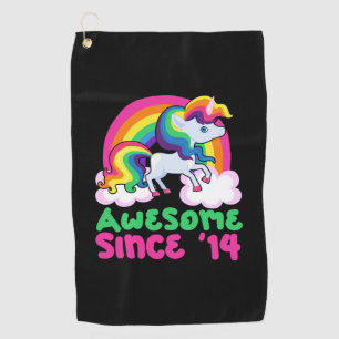 Awesome Since 2014 Unicorn Golf Towel