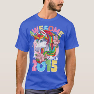 Awesome since 2015 7th Birthday Girl 7 Years Unico T-Shirt