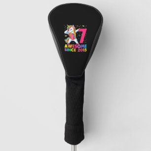 Awesome Since 2015 Dabbing Unicorn 7th Birthday Gi Golf Head Cover