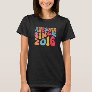 Awesome Since 2016 6 Years Old Retro Vintage 6th B T-Shirt