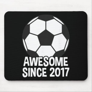 Awesome Since 2017 9th Birthday 9 Year Old Soccer Mouse Pad