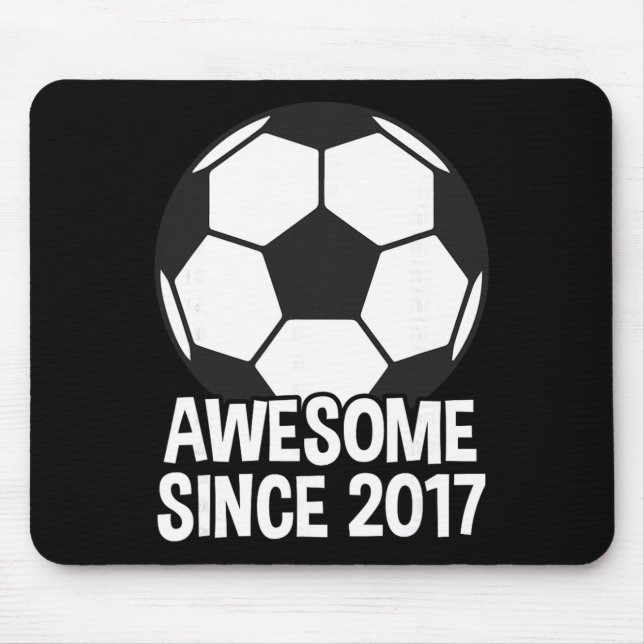 Awesome Since 2017 9th Birthday 9 Year Old Soccer  Mouse Pad (Front)