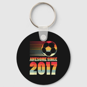 Awesome Since 2017 Soccer Vintage Gifts For Boys T Keychain