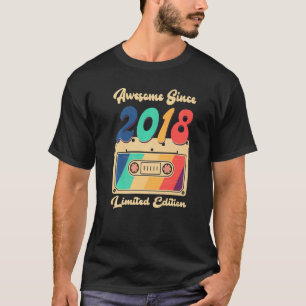 Awesome Since 2018 Vintage Cassette 5th Birthday G T-Shirt