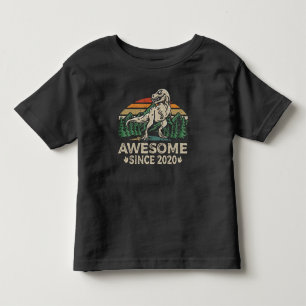 Awesome Since 2020 Dinosaur 3 Year 3rd Birthday Toddler T-shirt