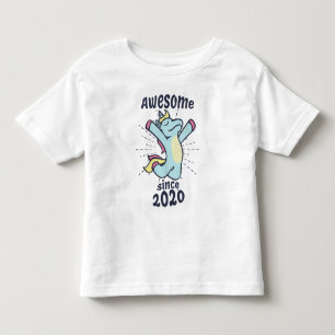 Awesome Since 2020 - Kids Birthday Unicorn Toddler T-shirt