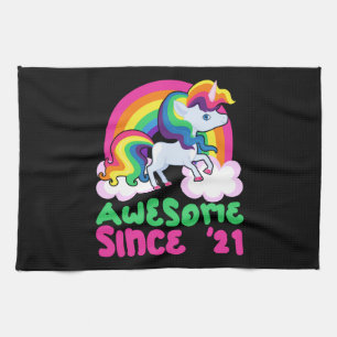 Awesome Since 2021 Unicorn Kitchen Towel