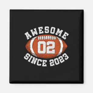 Awesome Since 2023 Football Birthday Gift For 2 Ye Magnet