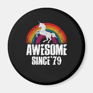 Awesome Since 79 Unicorn Vintage Funny Birthday Gi Magnet