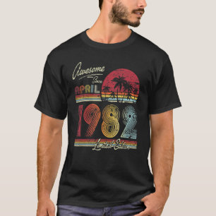 Awesome Since April 1982 40 Years 40th Birthday T-Shirt