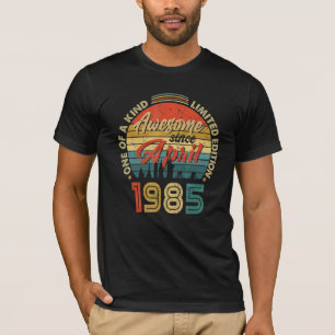 Awesome Since April 1985 Vintage 37th Birthday T-Shirt