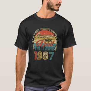 Awesome Since April 1987 Vintage 35Th Birthday T-Shirt