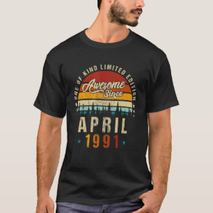 Awesome Since April 1991 Vintage 31th Birthday T-Shirt