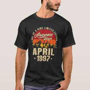 Awesome Since April 1997, Vintage 25Th Birthday Gi T-Shirt