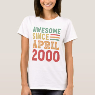 Awesome Since April 2000 20th Birthday Gift T-Shirt