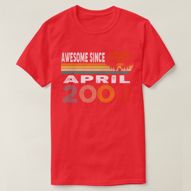 Awesome Since April 2002 T-Shirt (Design Front)