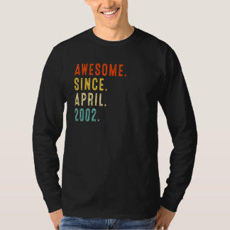 Awesome Since April 2002 Vintage 20th Birthday T-Shirt