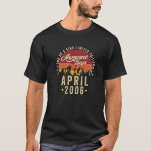 Awesome Since April 2006, Vintage 16Th Birthday T-Shirt