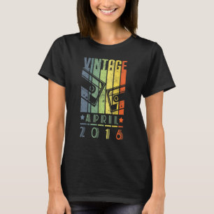 Awesome Since April 2016 6 Years Old 6th Birthday T-Shirt