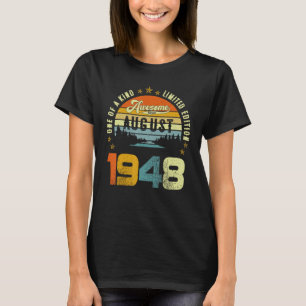 Awesome Since August 1948 One Of A Kind 2 T-Shirt
